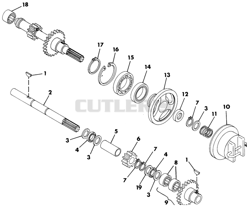 NUMBER TWO SHAFT - REVERSE CLUTCH