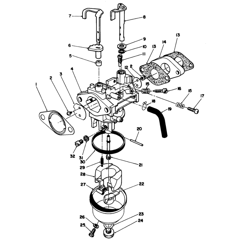 Carburetor Assembly (engine Model No. Vml0-2)