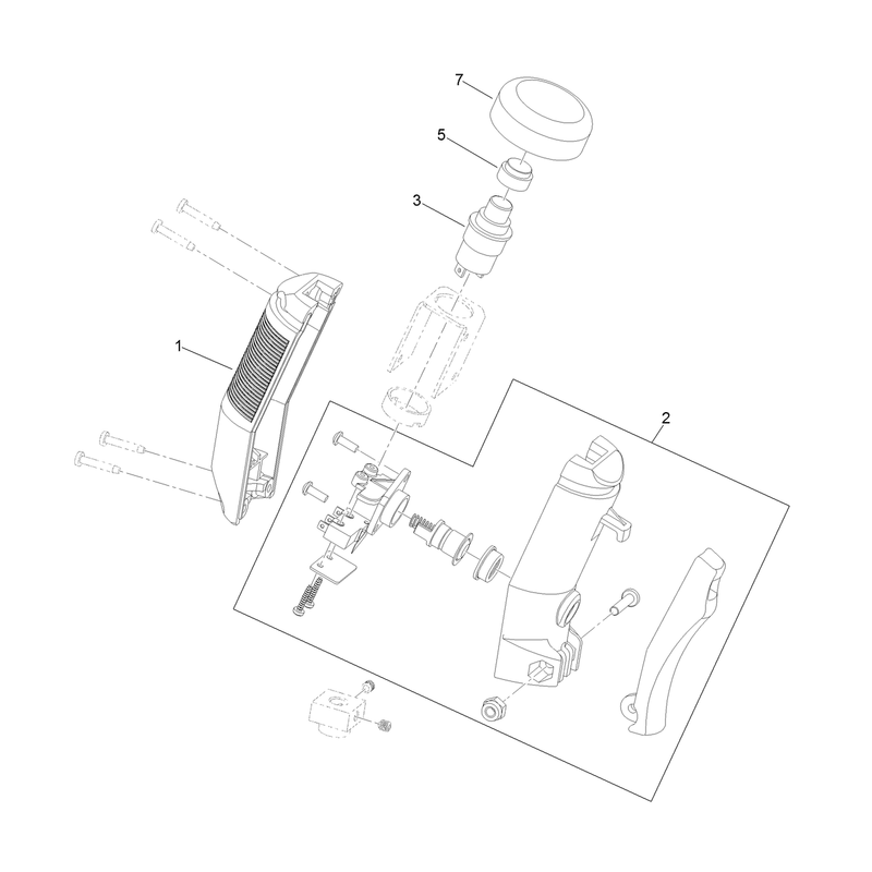 Two-Button Handle Grip Assembly No. 119-4587