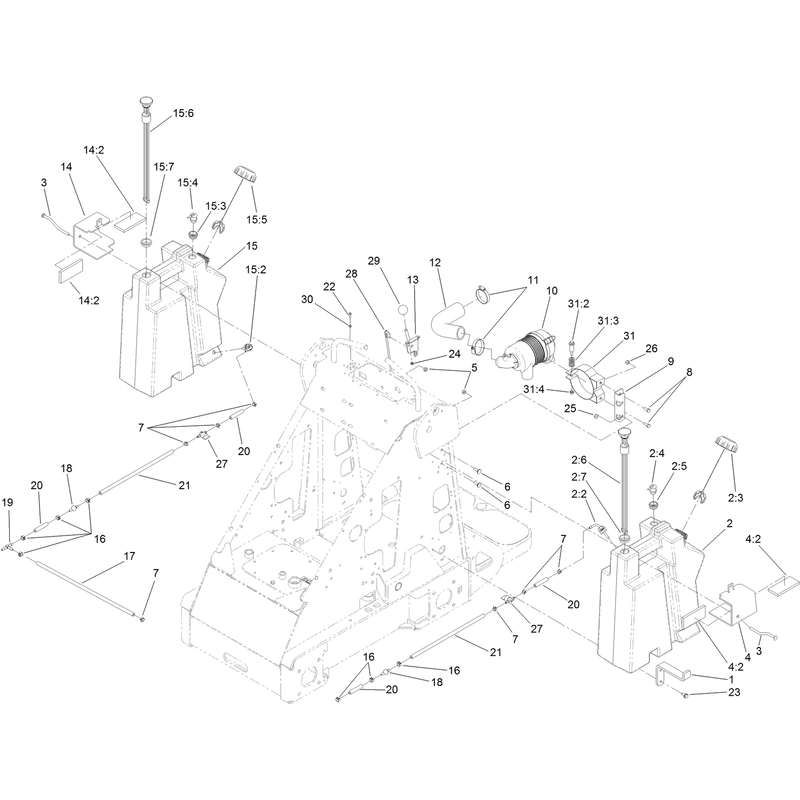 Fuel Tank and Air Filter Assembly