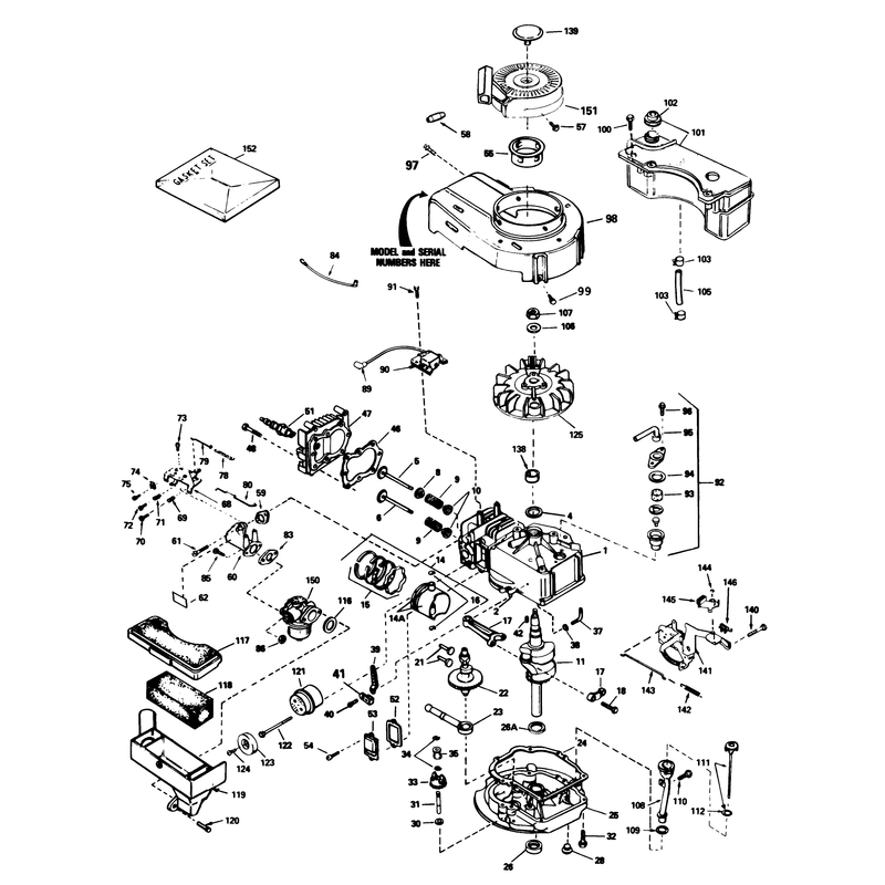 Engine Tecumseh Model No Tvs100-44011a