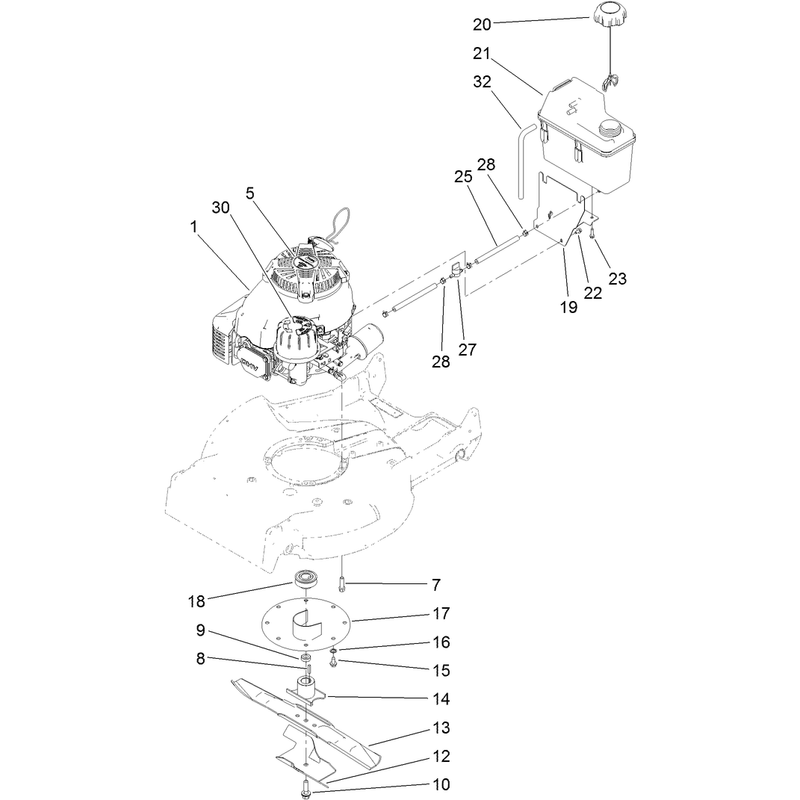 Engine and Blade Assembly