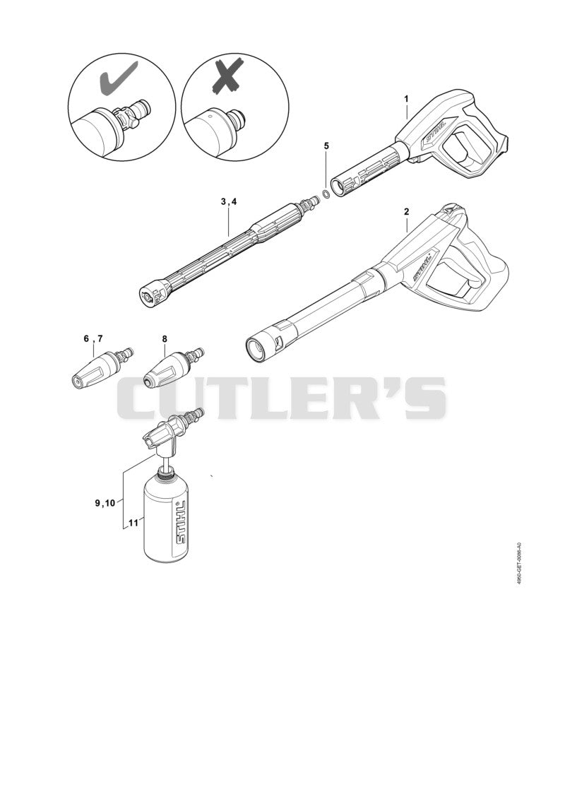 Spray gun, Spray lance/wand