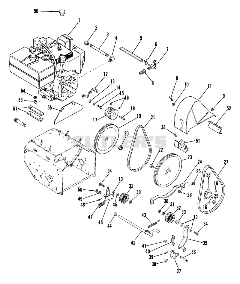 Engine And Belt Drive