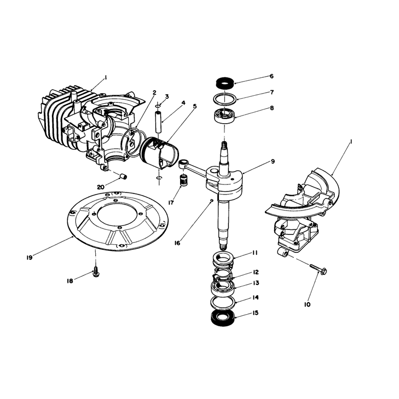 Crankshaft Assembly Engine Model No 47pf5 and 47pg6