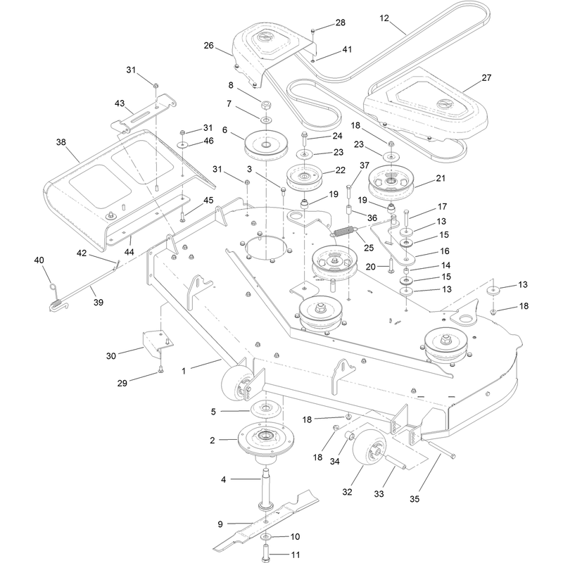 54 Inch Deck Assembly