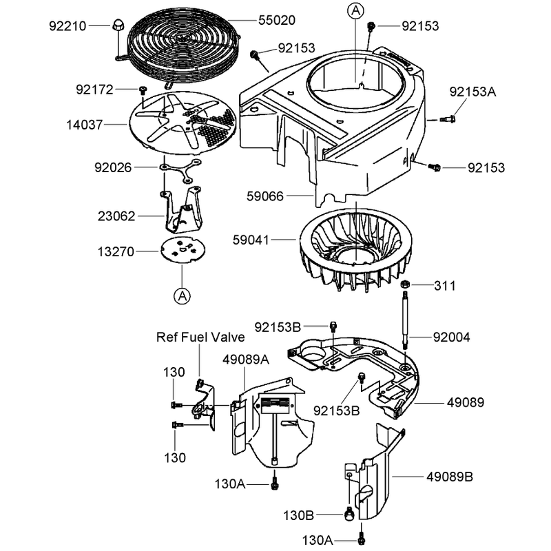 Cooling Equipment Assembly Kawasaki FH541V-CS24