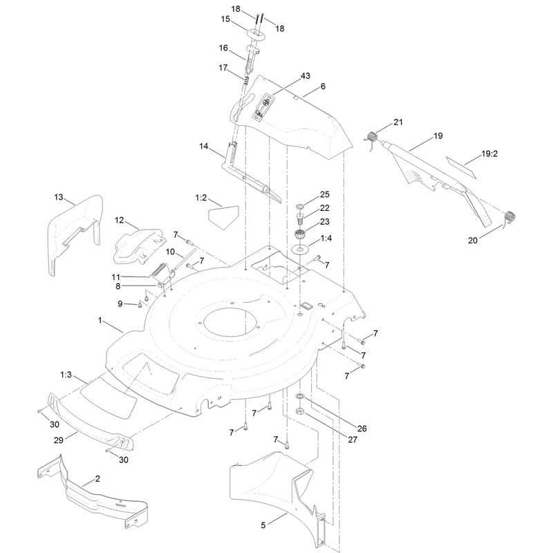 Deck Side Chute and Rear Door Assembly