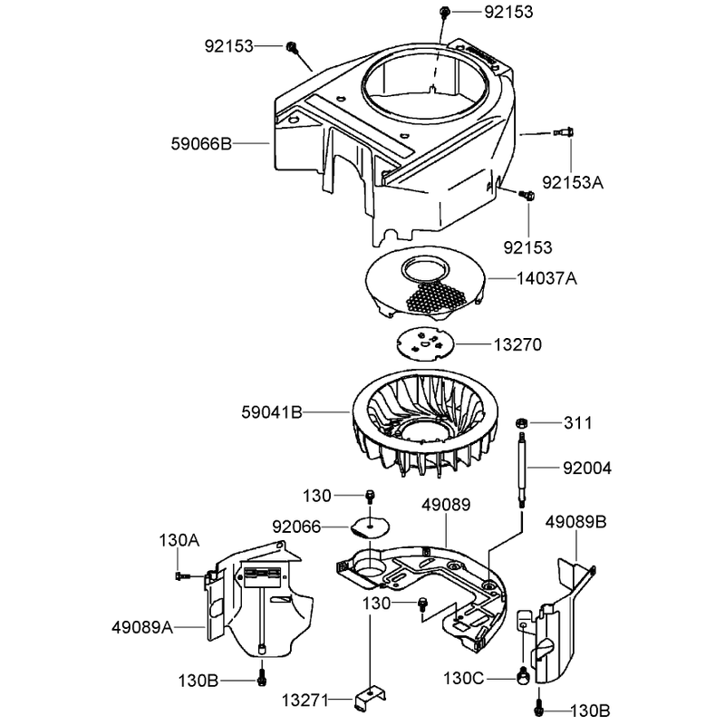 Cooling Equipment Assembly Kawasaki FH541V-ES30
