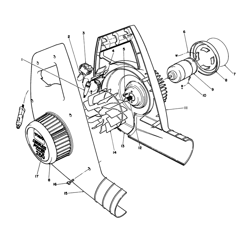 Blower Housing & Motor Assembly