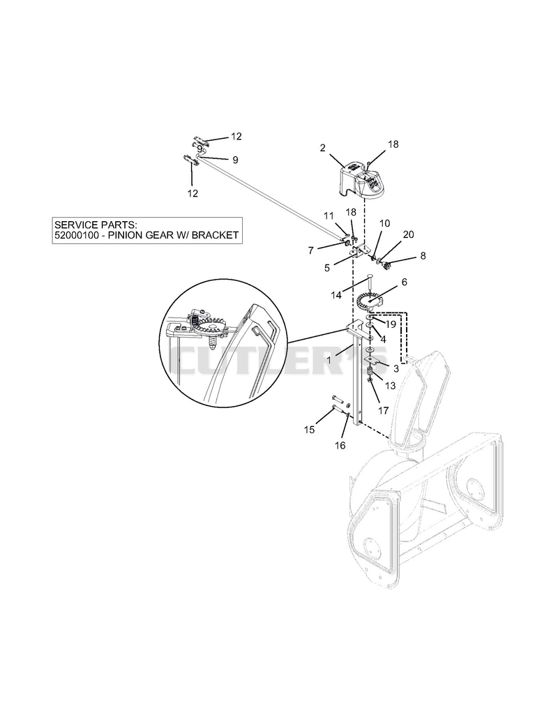 Discharge Chute Controls - 22"