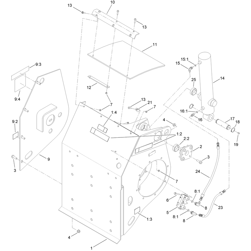 Trencher Frame Assembly