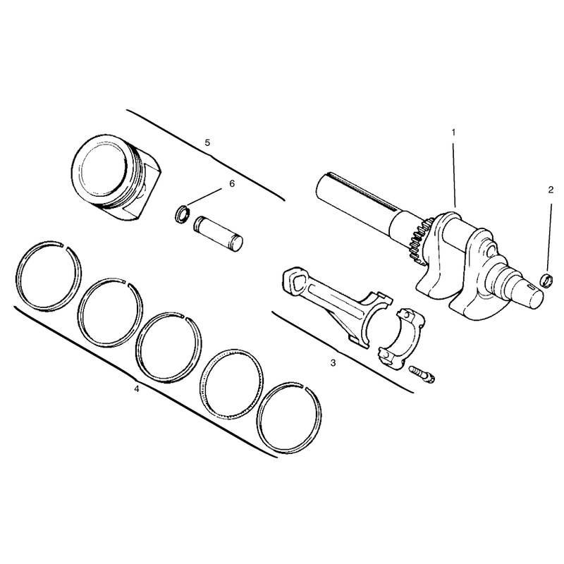 Crankshaft Piston and Rings