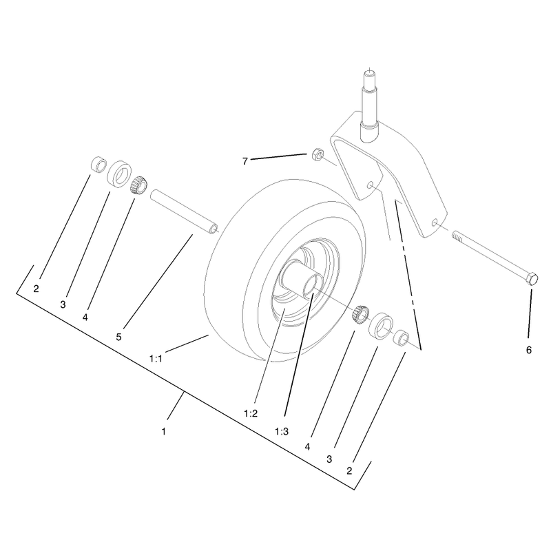 Caster Wheel Assembly No 1-634662