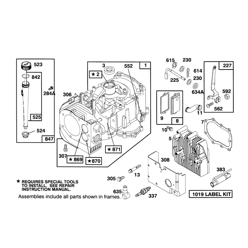 Engine Briggs and Stratton Model 286707-0453-01