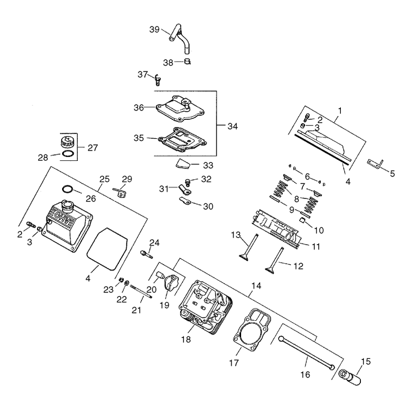 HeadValveBreather Assembly Group 4 Kohler CH23S-76550