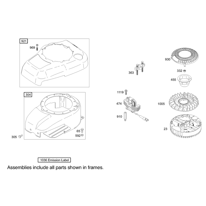 Blower Housing Assembly Briggs and Stratton Model 122607-0118-E1