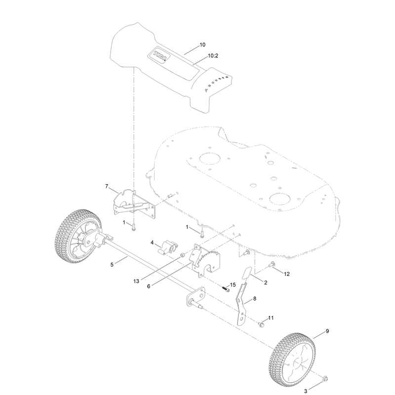 Front Wheel and Height of Cut Assembly