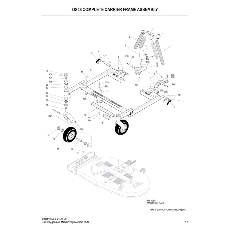 DS48 COMPLETE CARRIER FRAME ASSEMBLY