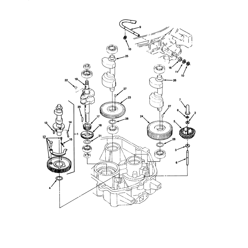 14hp Engine Crankshaft and Camshaft Assembly