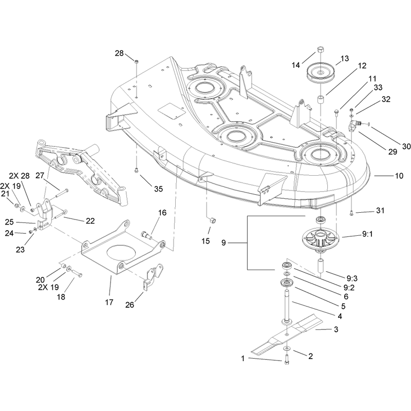 Spindle and Blade Assembly