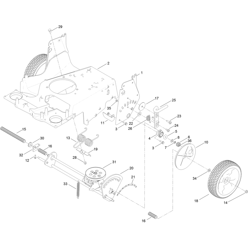 Traction and Height of Cut Assembly