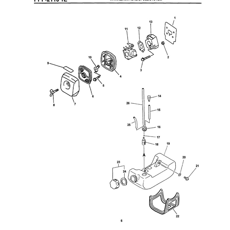 Intake, Air Filter, Fuel System Ppf-2110 1E