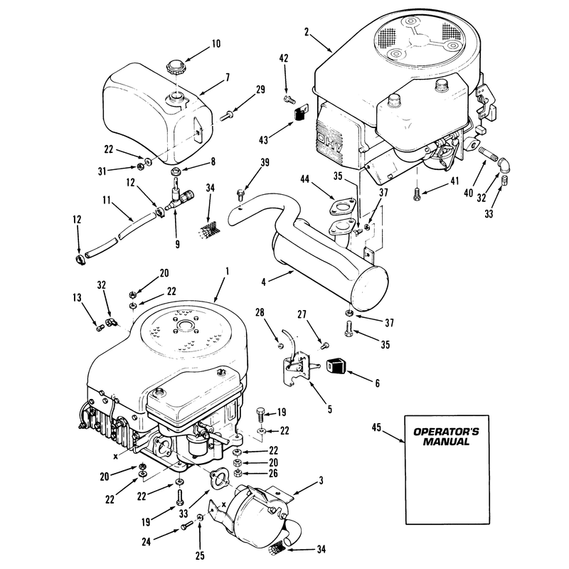 Engine Fuel & Exhaust Assembly