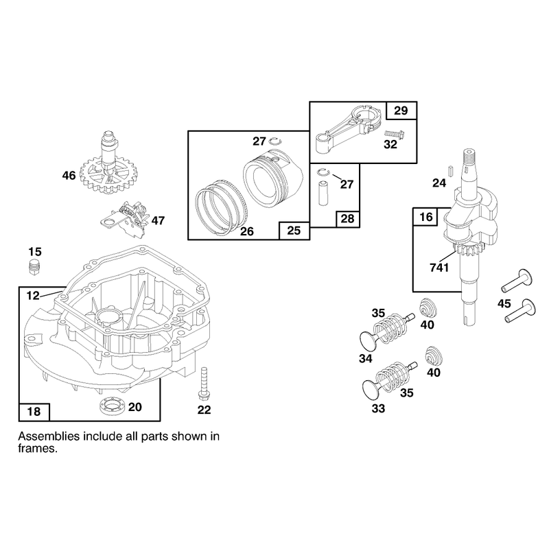 Engine Briggs and Stratton Model 127702-0645-01 Serial No 8900001 - 8901373