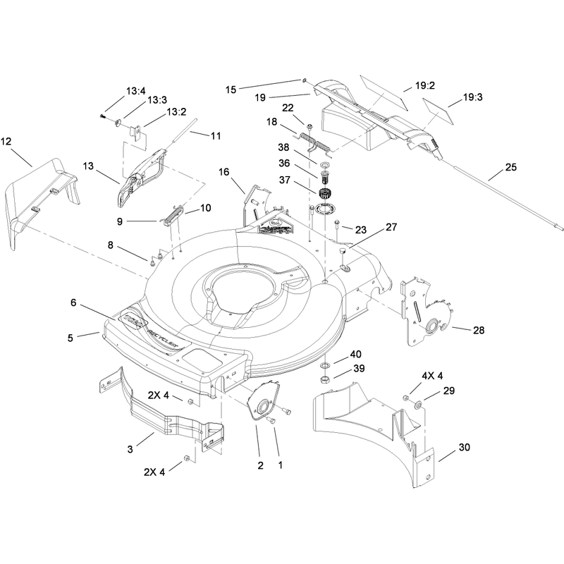 Deck Side Chute and Rear Door Assembly