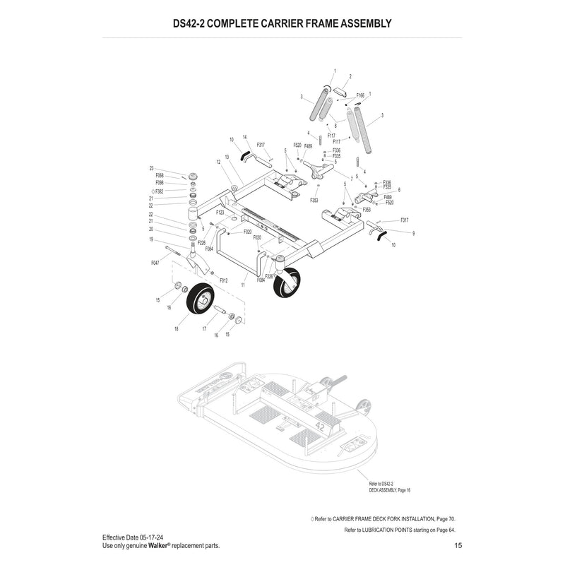 DS42-2 COMPLETE CARRIER FRAME ASSEMBLY