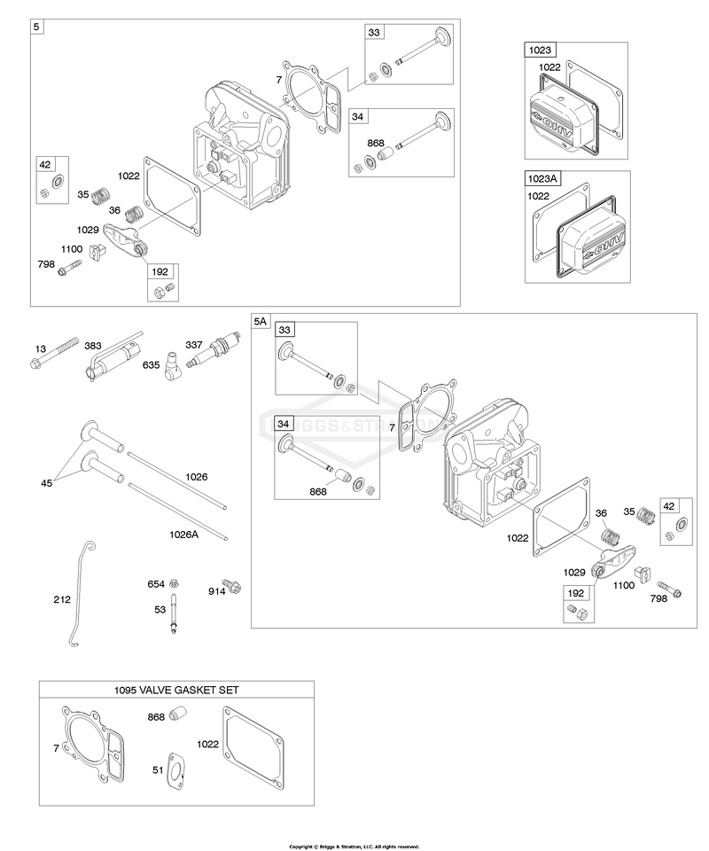 Cylinder Head, Gasket Set-Valve, Valves