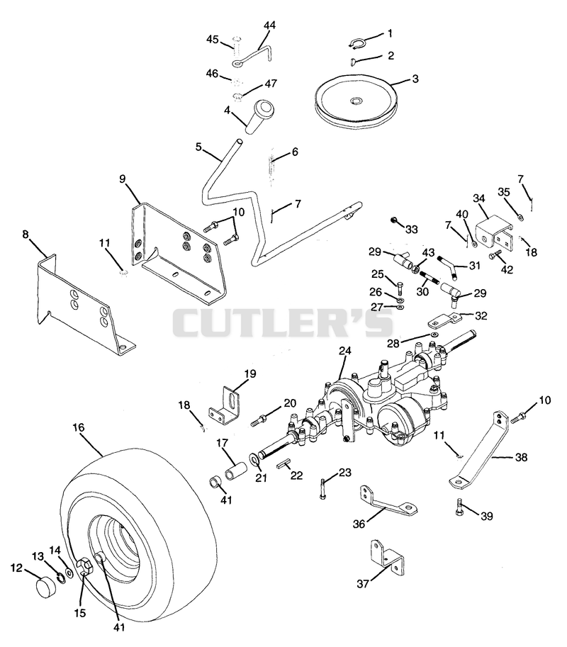 Rear Wheel & Gear Drive