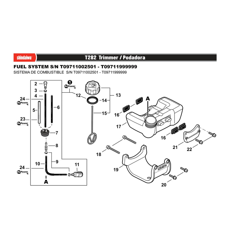 FUEL SYSTEM S/N T09711002501 - T09711999999