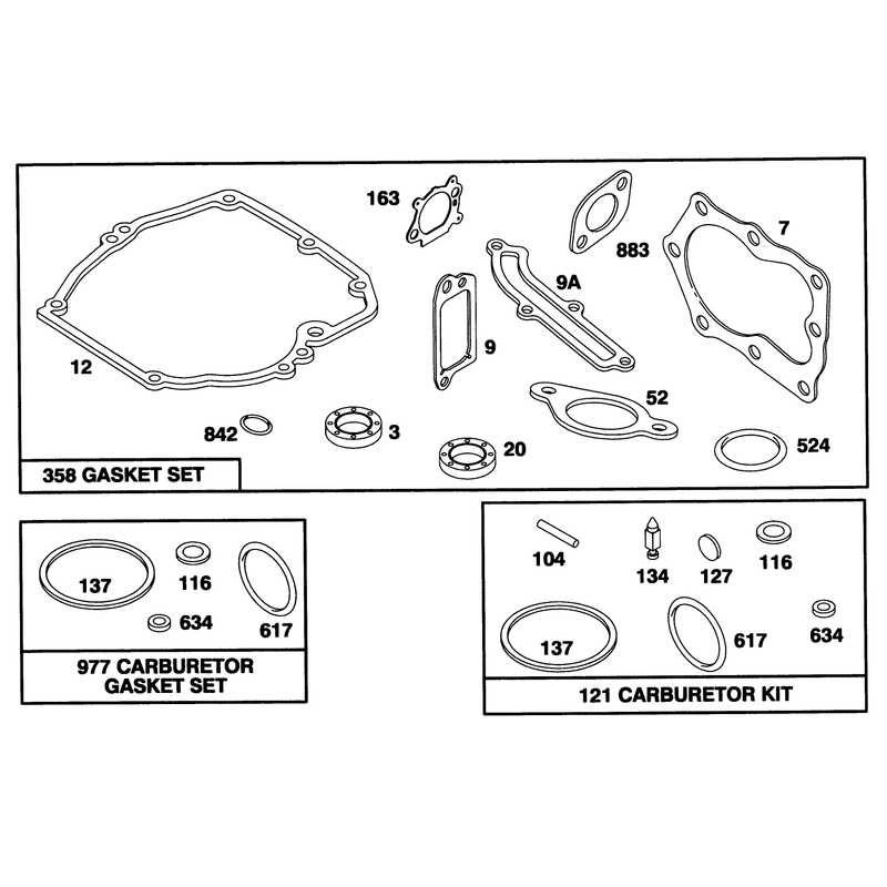 Engine Briggs and Stratton Model 12a802-0611-01