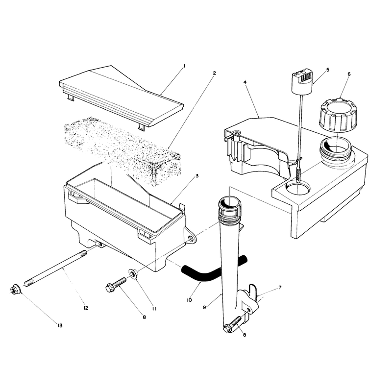 Air Cleaner and Fuel Tank Assembly Model No Vmk9