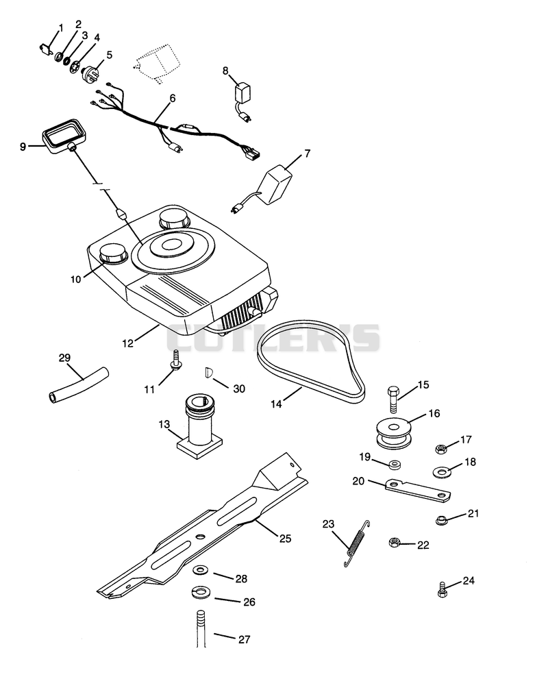 Engine, Blade And Belt