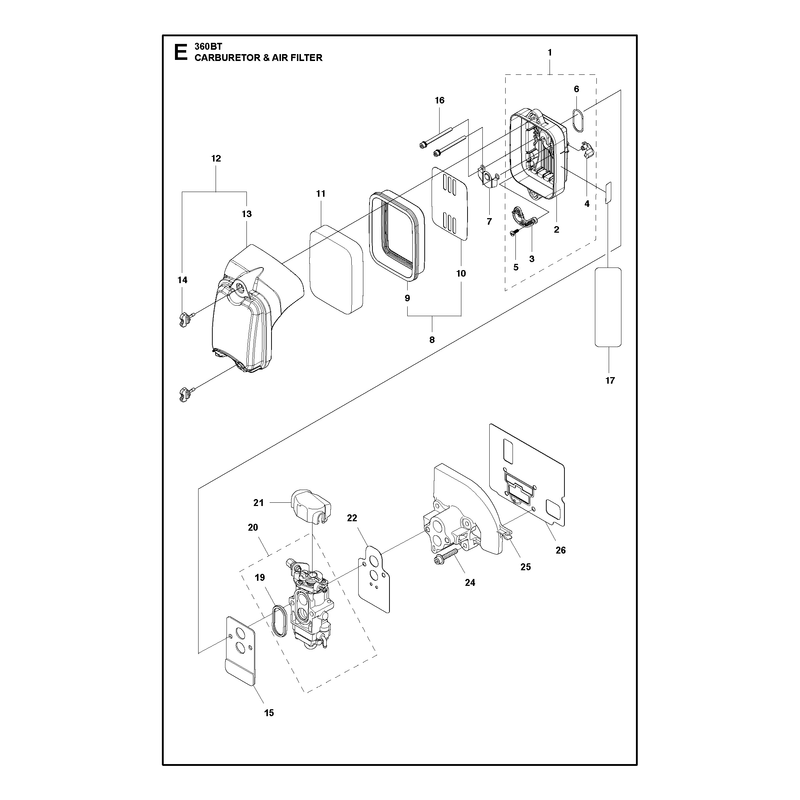 CARBURETOR AND AIR FILTER