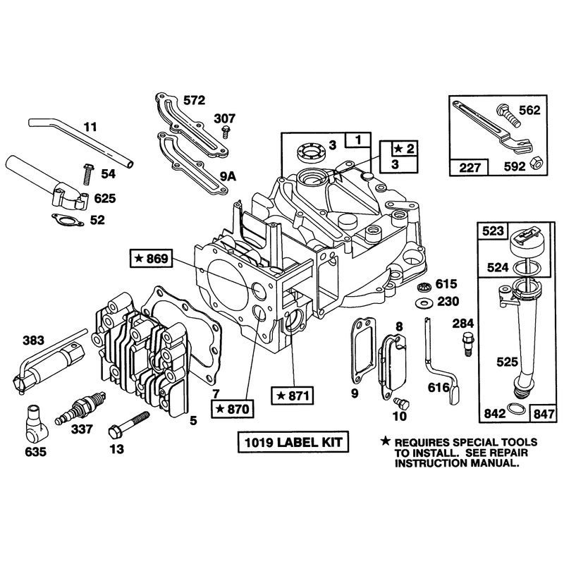 Engine Briggs and Stratton Model 122702-3188-01