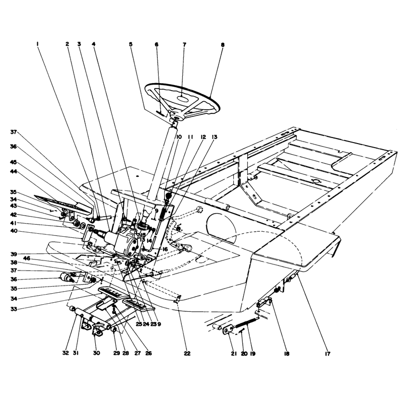 Steering Wheel and Pedals