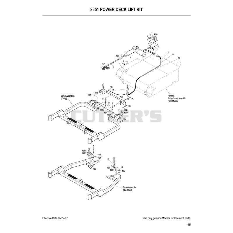 8651 Power Deck Lift Kit