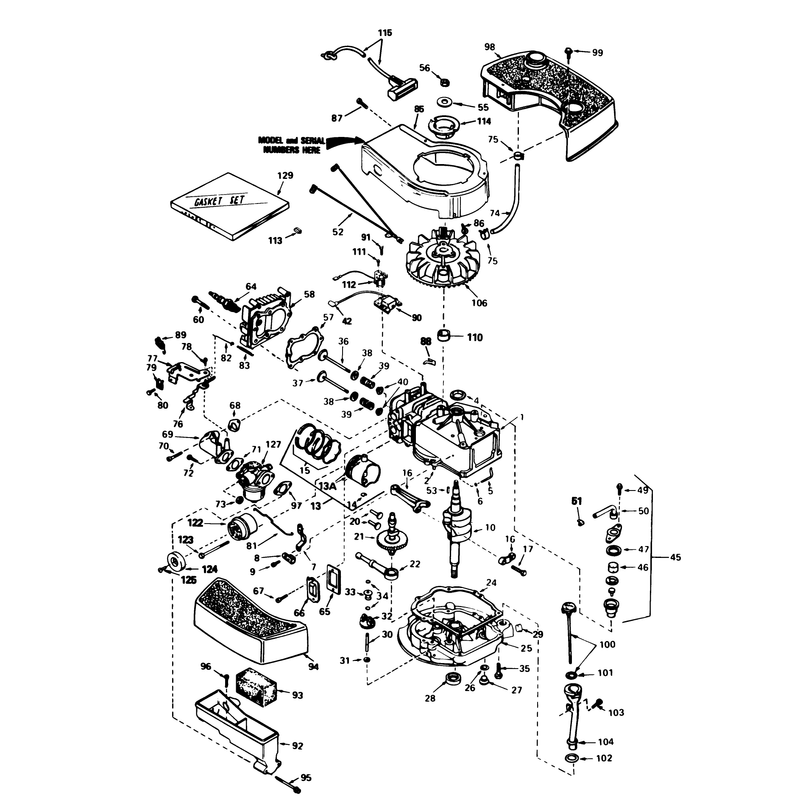 Engine Tecumseh Model No Tnt 100-10095e