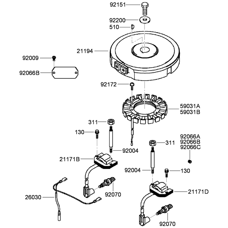 Electric Equipment Assembly Kawasaki FH430V-ES28