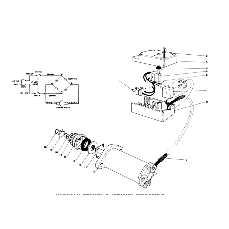 Starter Motor & Switch Assembly