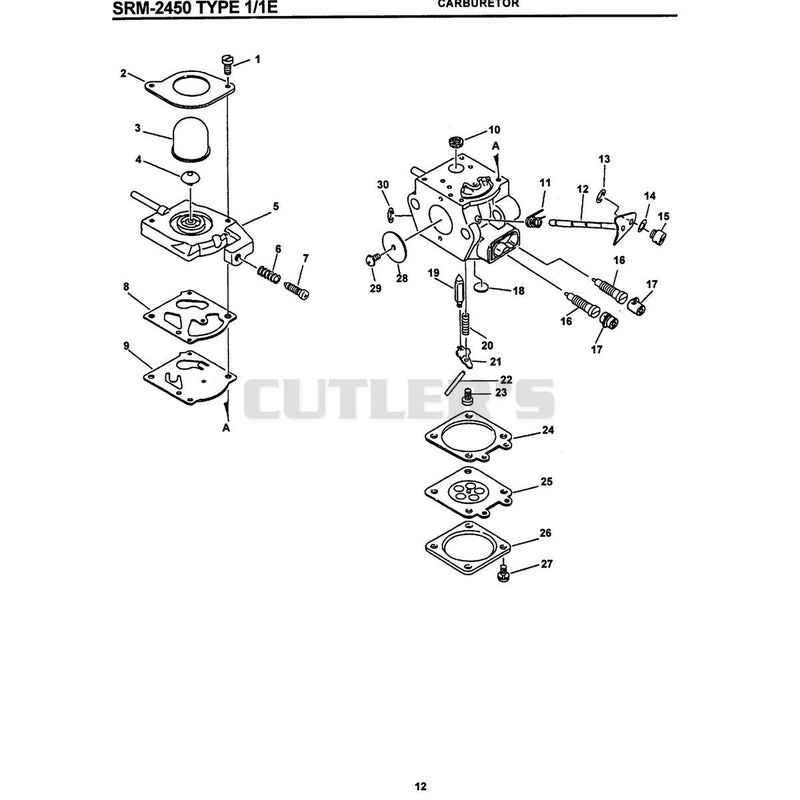 Carburetor Srm -2450 Type 4/1