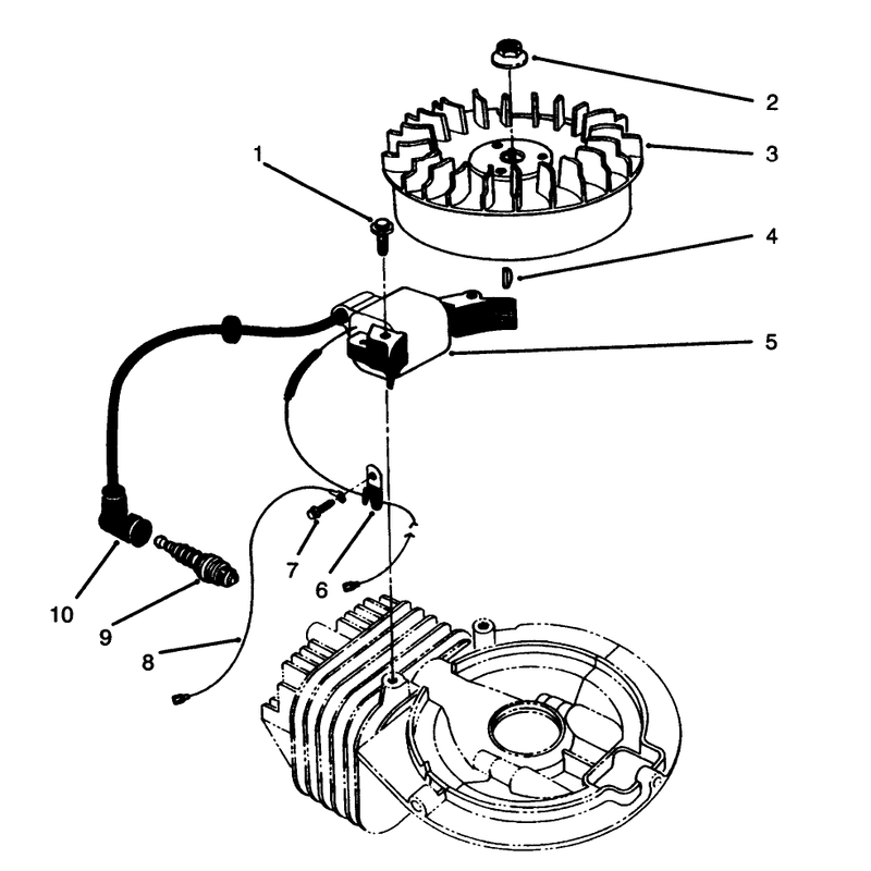 Flywheel & Magneto Assembly Model No. 47ps5-4