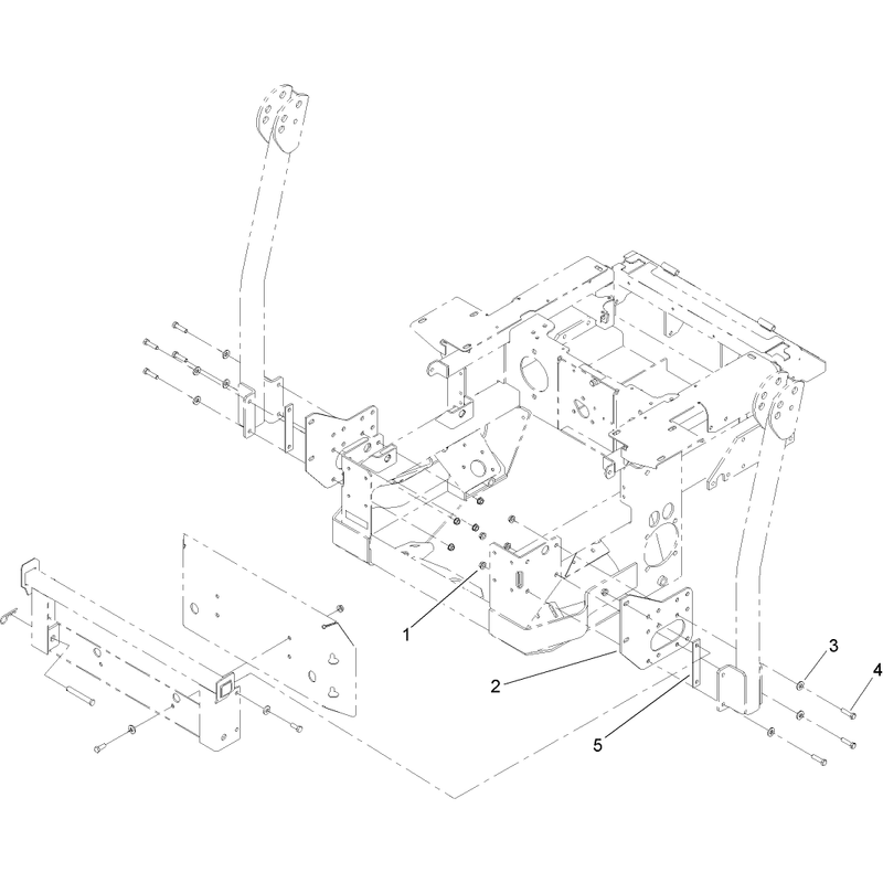 Bagger Mounting Assembly for Z597 Diesel Frame
