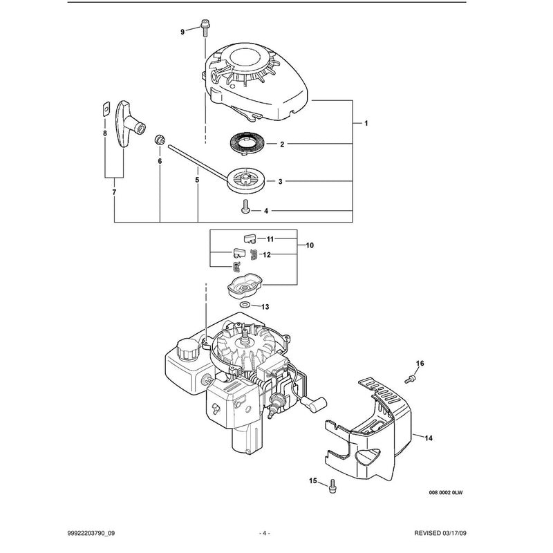 Engine Cover, Fancase, Starter