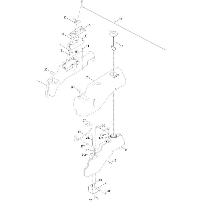 Body Styling and Fuel Tank Assembly