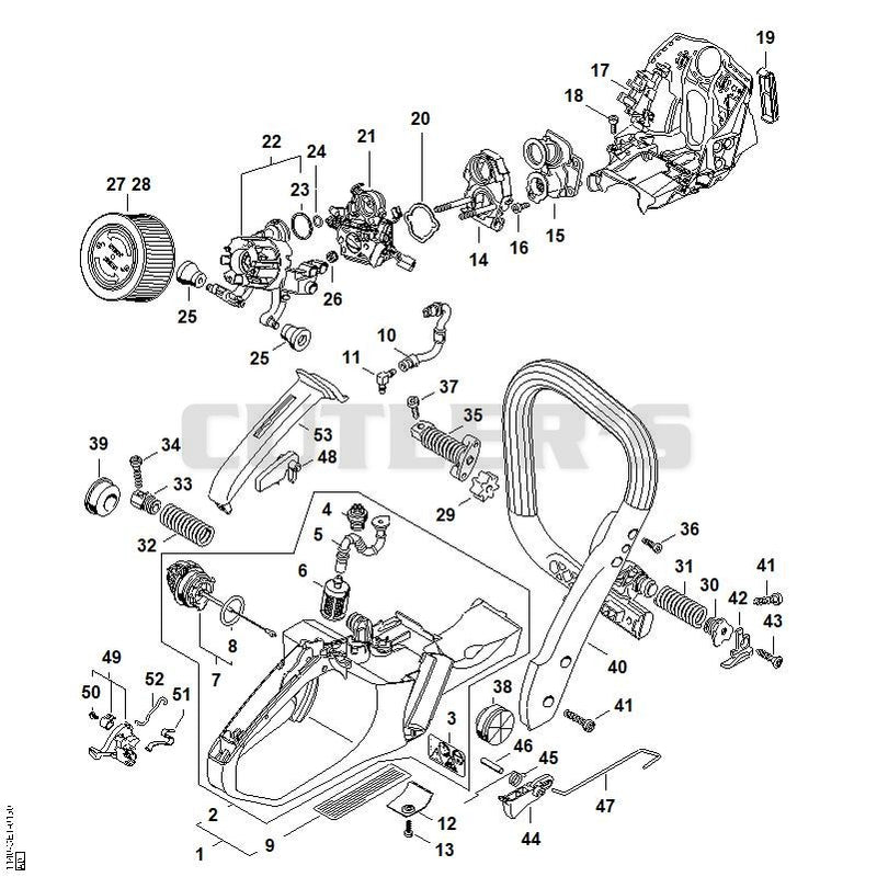 Tank housing, Filter, AV system, Handlebar